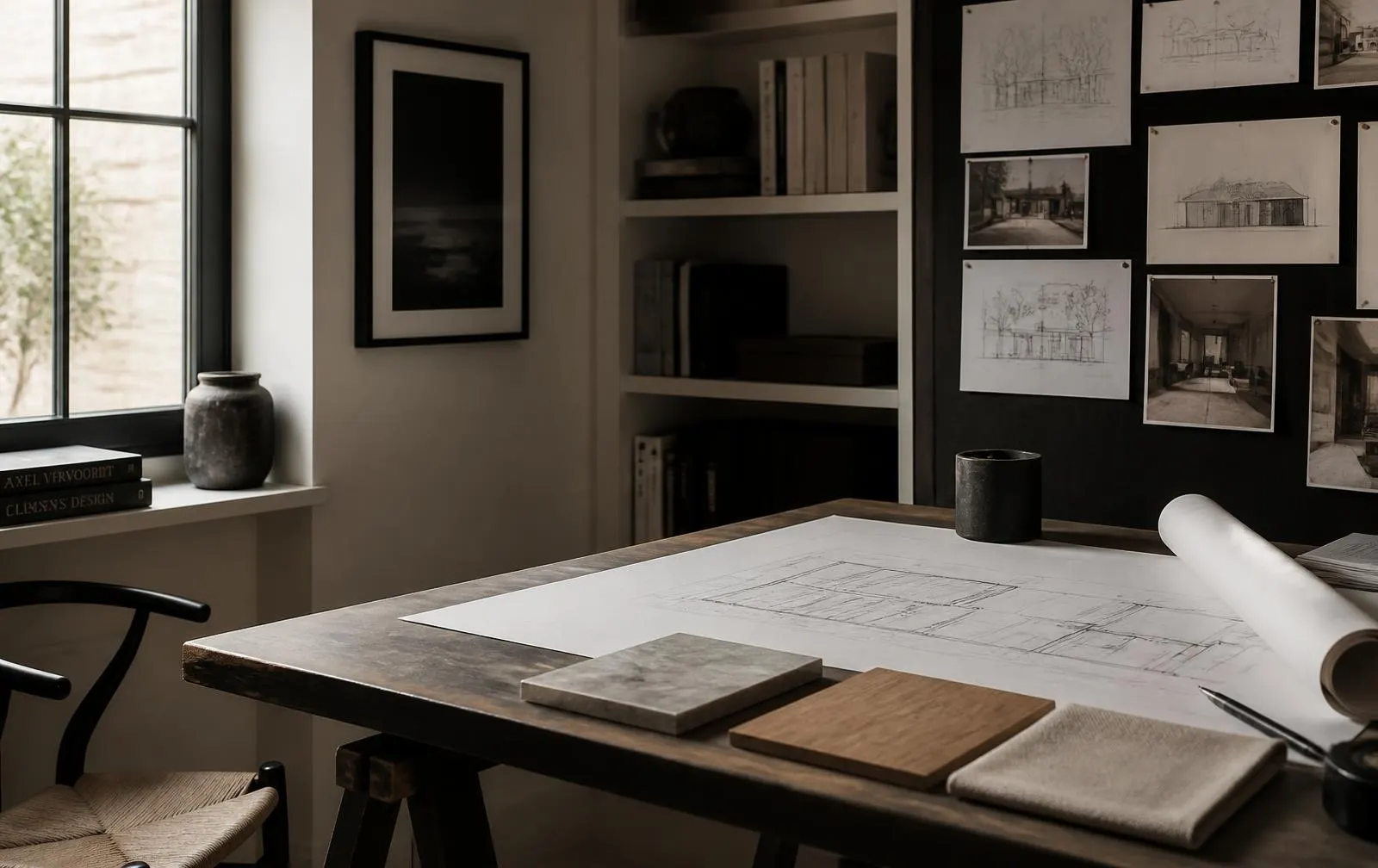 A couple asking questions across a table from an advisor in a bright model home